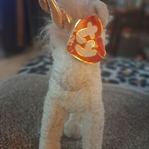 Ty White and Gold Plush Toy